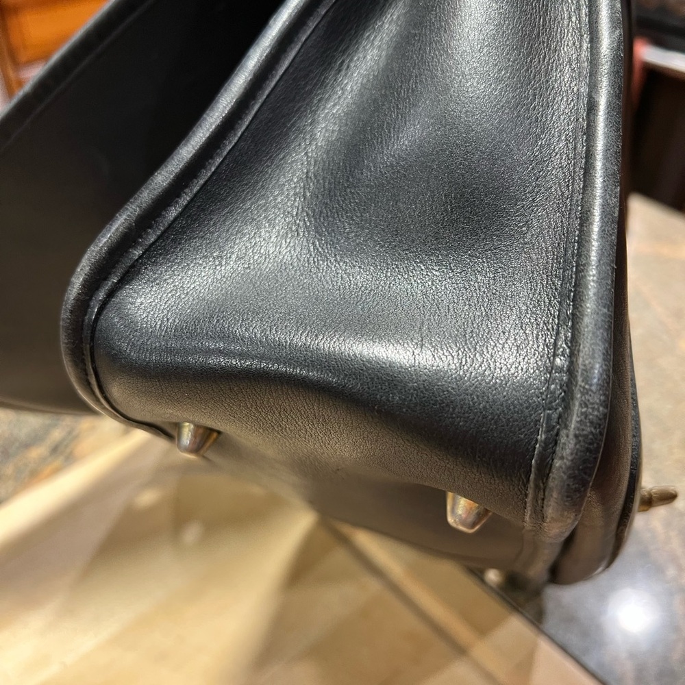 Classic Vintage Coach Stewardess Saddle Bag Black - Picture 6 of 13